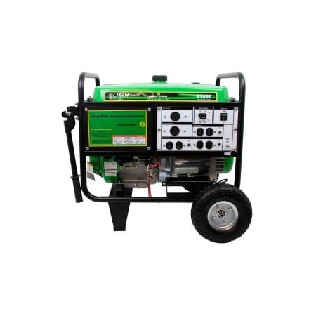 Equip Source Portable Generator, Gasoline, 7,500 W Rated, 8,100 W Surge, Electric, Recoil Start, 120/240V AC ES8100E